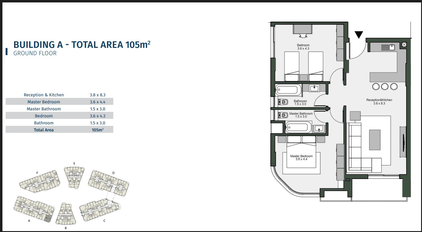 Floor plan for apartment at Bloomfields