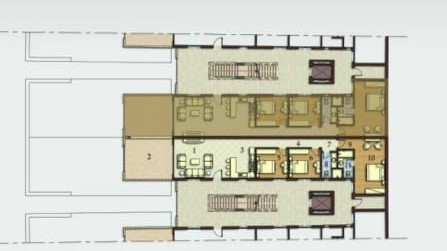 Floor plan for chalet at Telal Sokhna