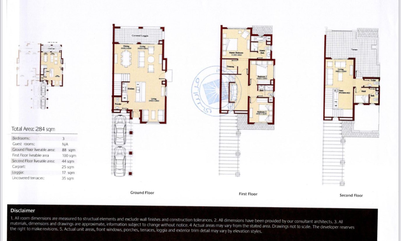Floor plan for  at Marassi