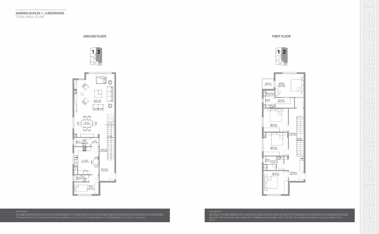 Floor plan for duplex at Hyde Park