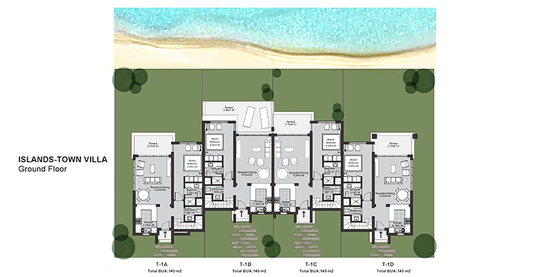 Floor plan for townhouse at Tawila