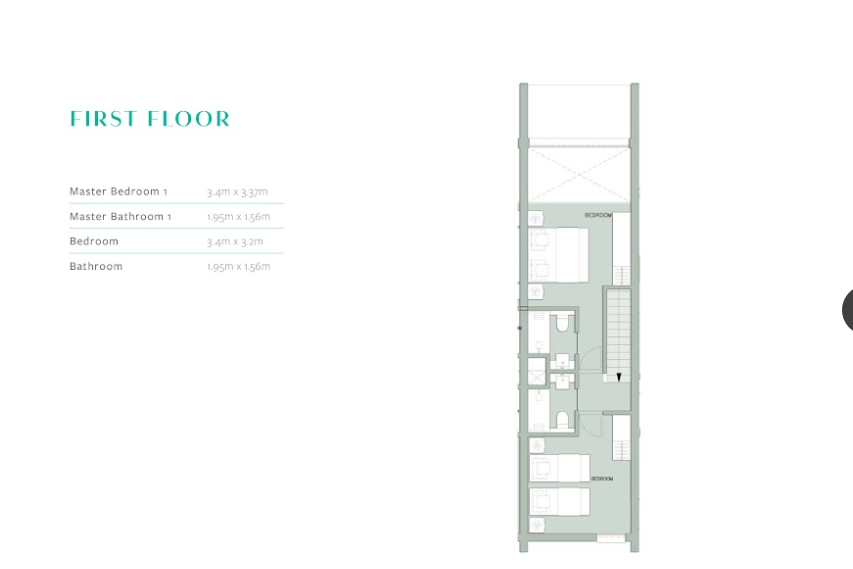 Floor plan for studio at Il Monte Galala
