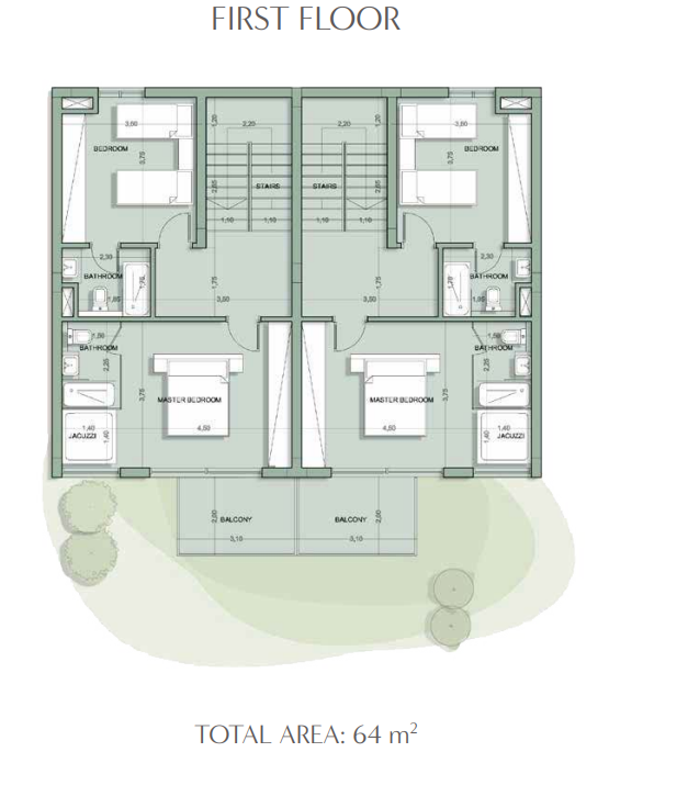 Floor plan for chalet at Il Monte Galala