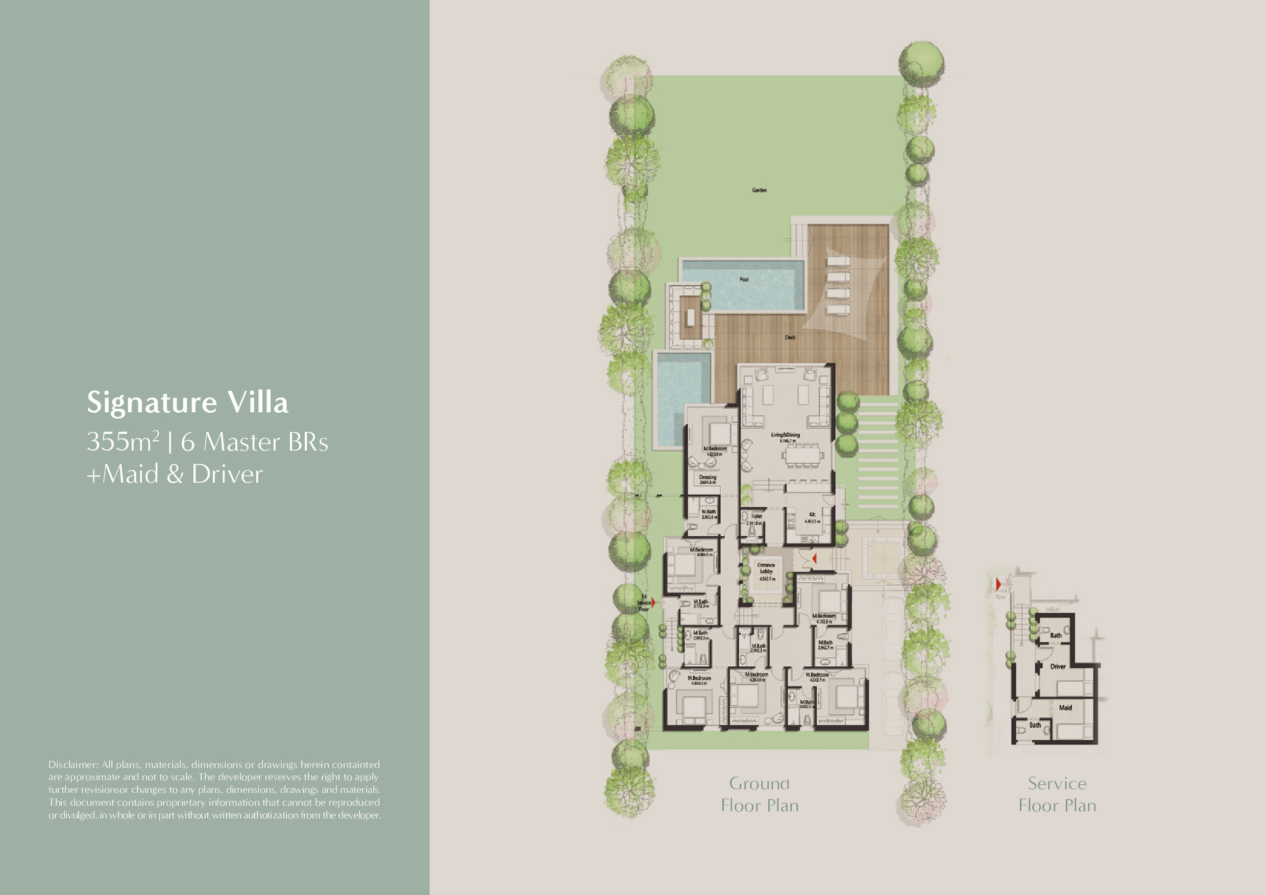 Floor plan for villa at Masaya