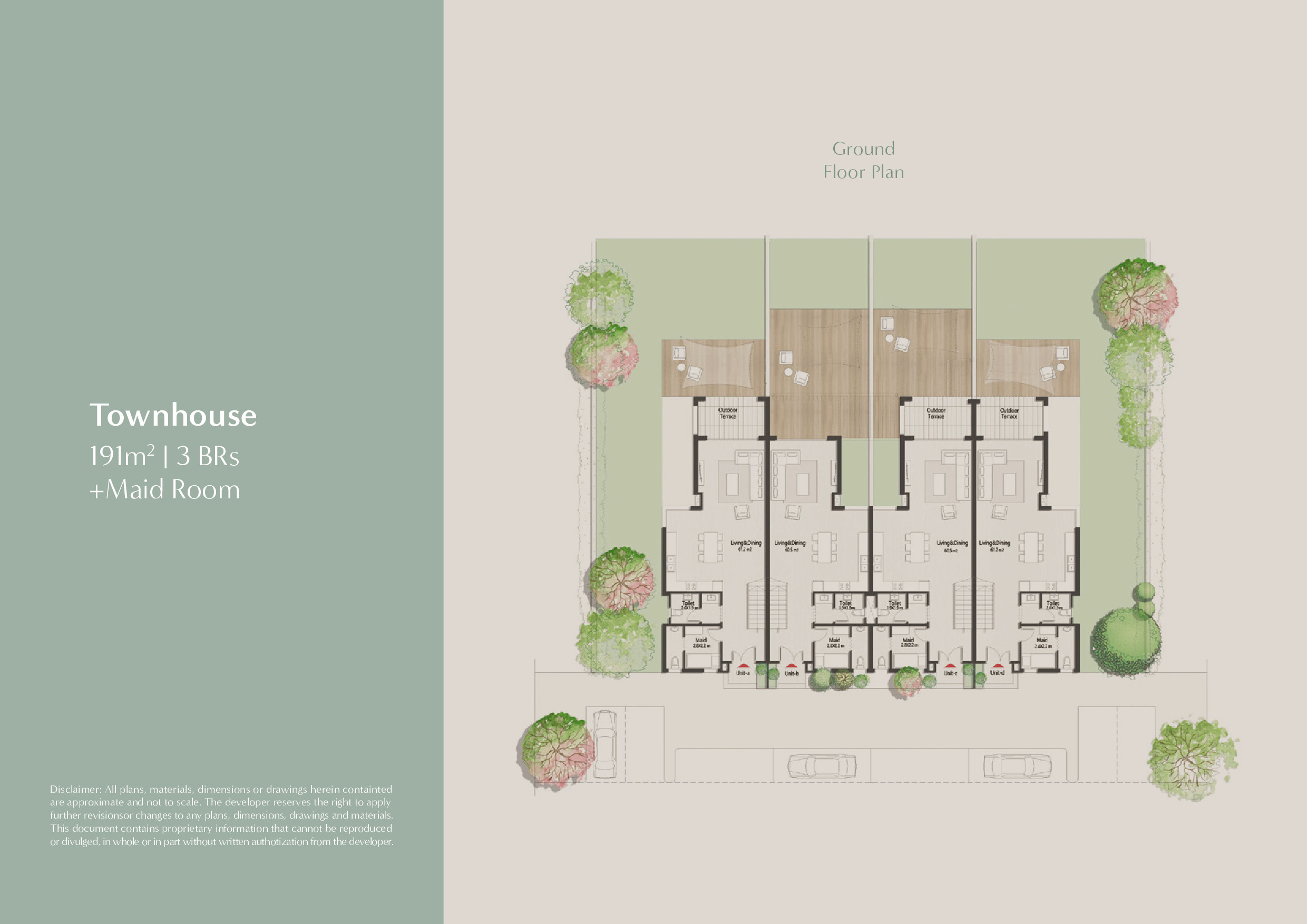 Floor plan for townhouse at Masaya
