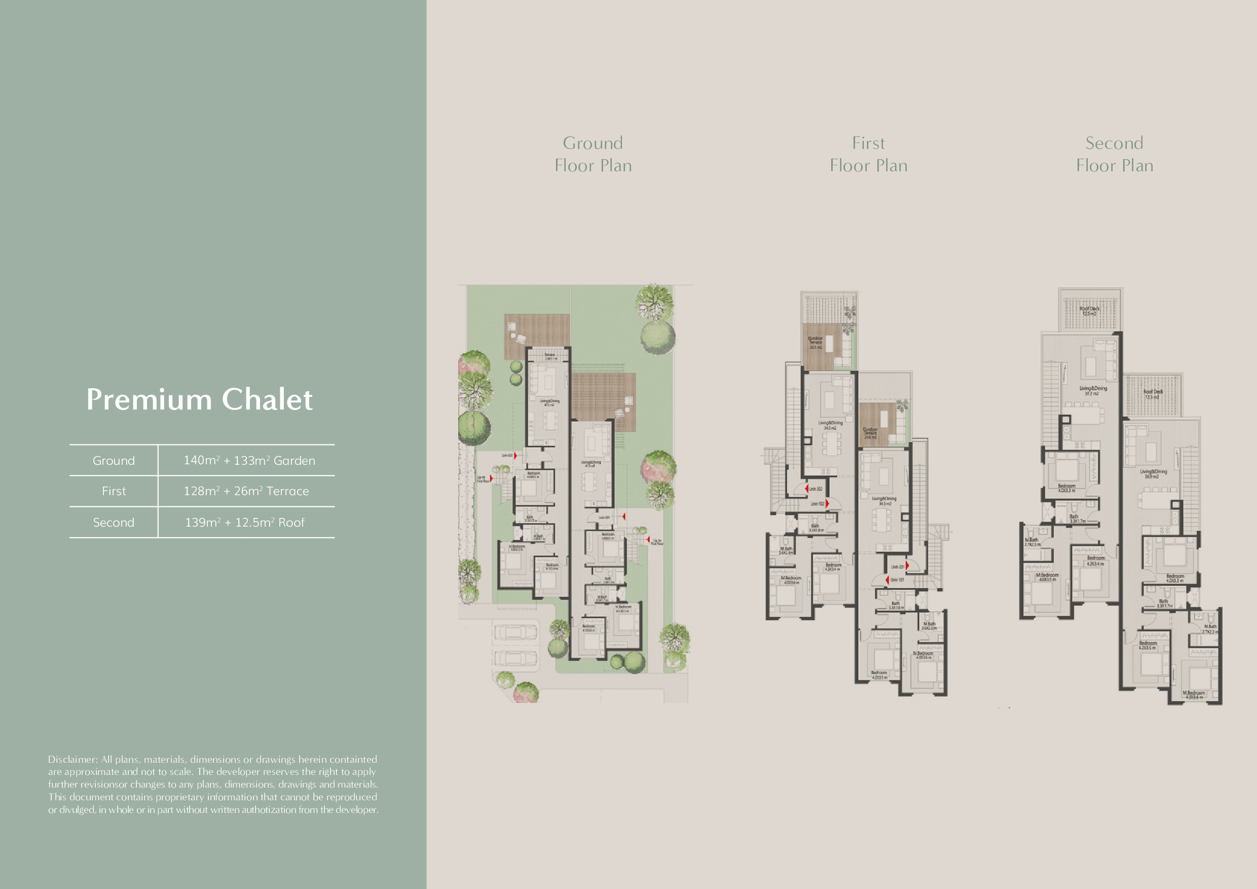 Floor plan for chalet at Masaya