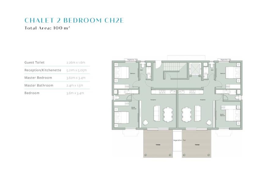 Floor plan for chalet at Il Monte Galala