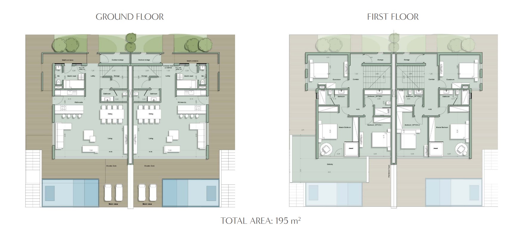 Floor plan for villa at Il Monte Galala