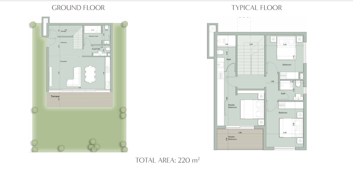 Floor plan for villa at Il Monte Galala
