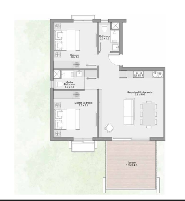 Floor plan for chalet at D-Bay