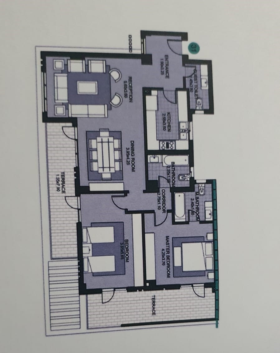 Floor plan for apartment at Sky Condos