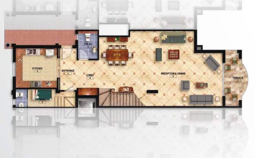 Floor plan for villa at Mountain View Hyde Park