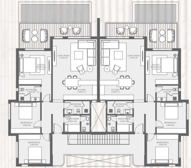 Floor plan for chalet at The Med