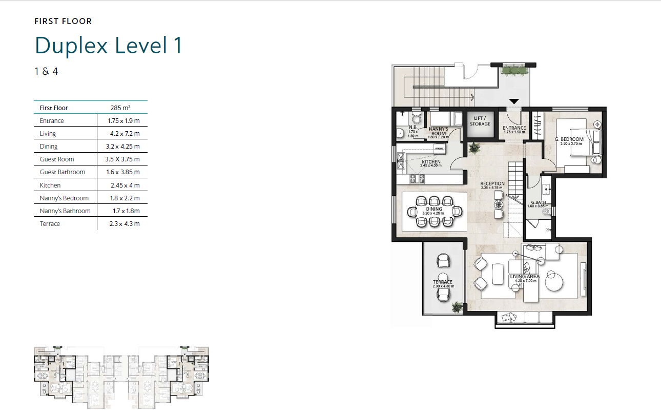Floor plan for duplex at Garden Lakes