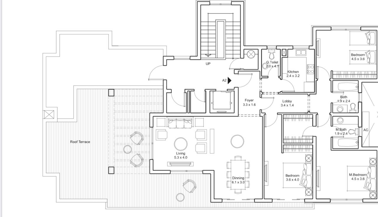 Floor plan for penthouse at DISTRICT 5