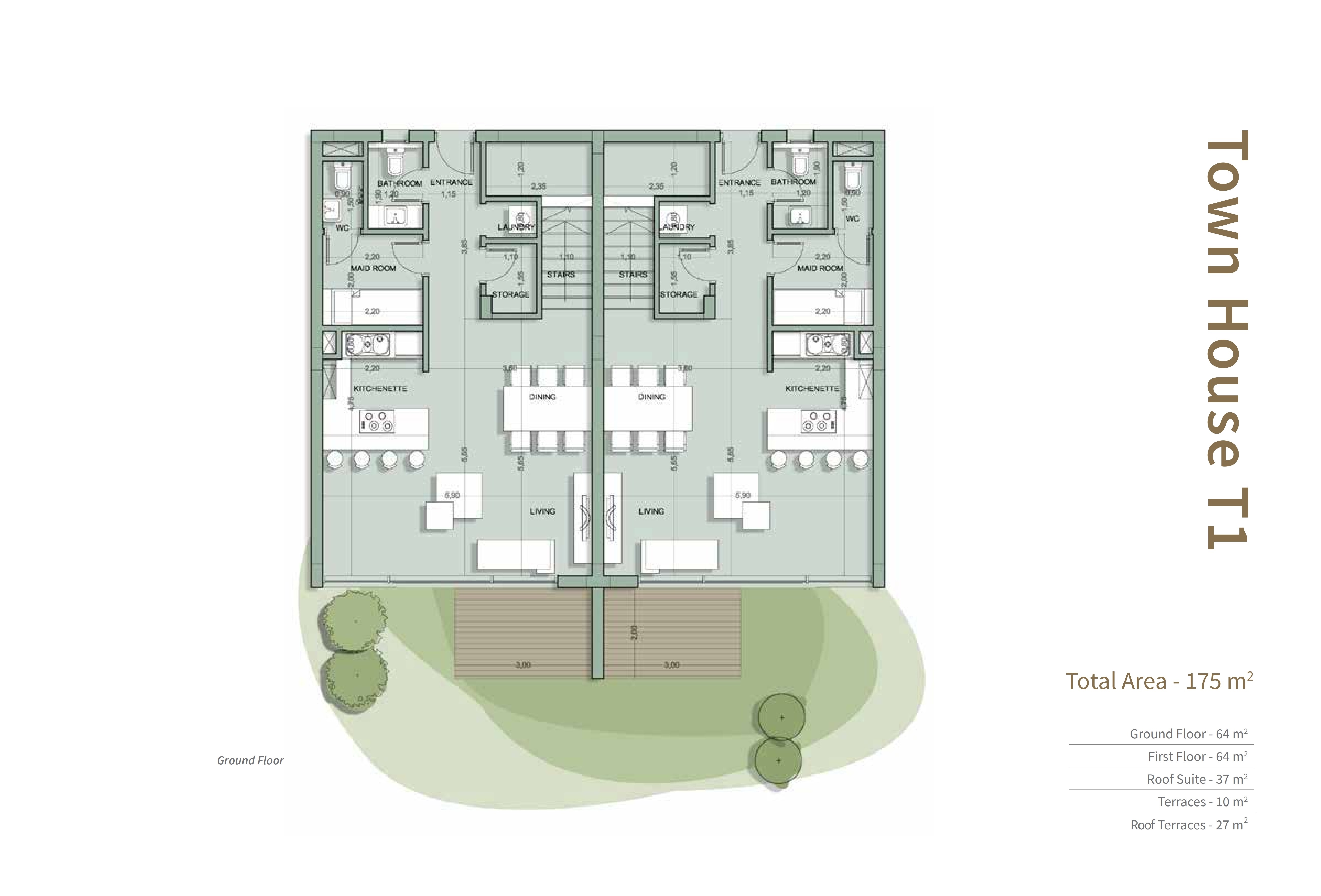 Floor plan for townhouse at Il Monte Galala