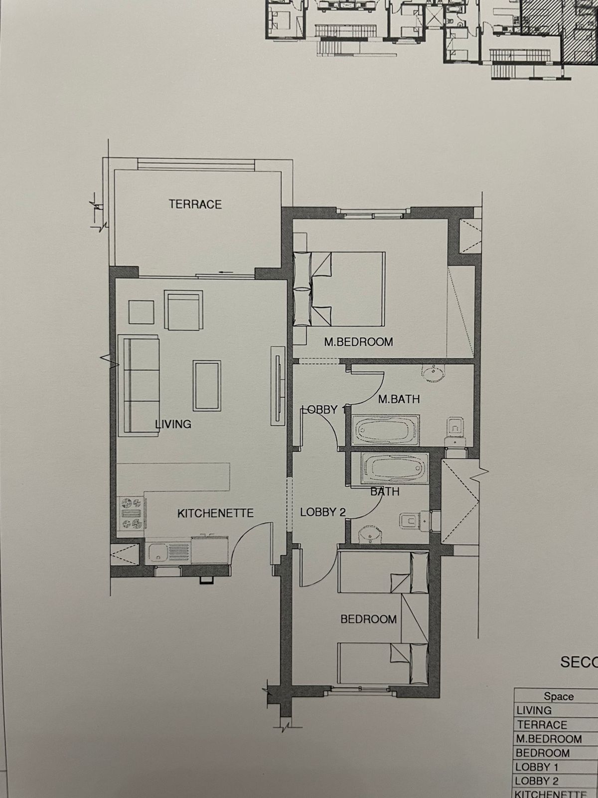 Floor plan for chalet at Mountain View Ras El Hekma