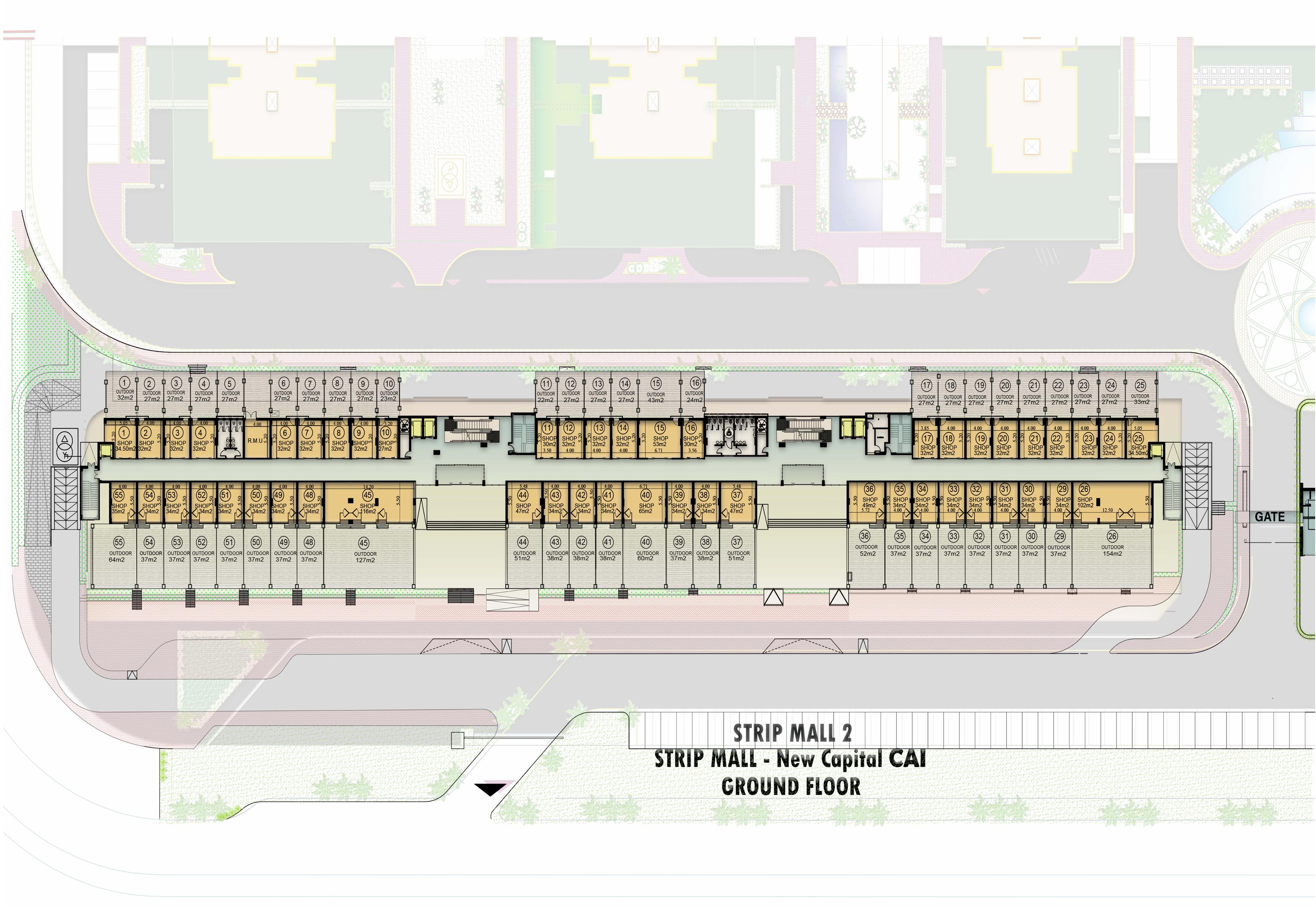 Floor plan for  at De joya 2 strip mall