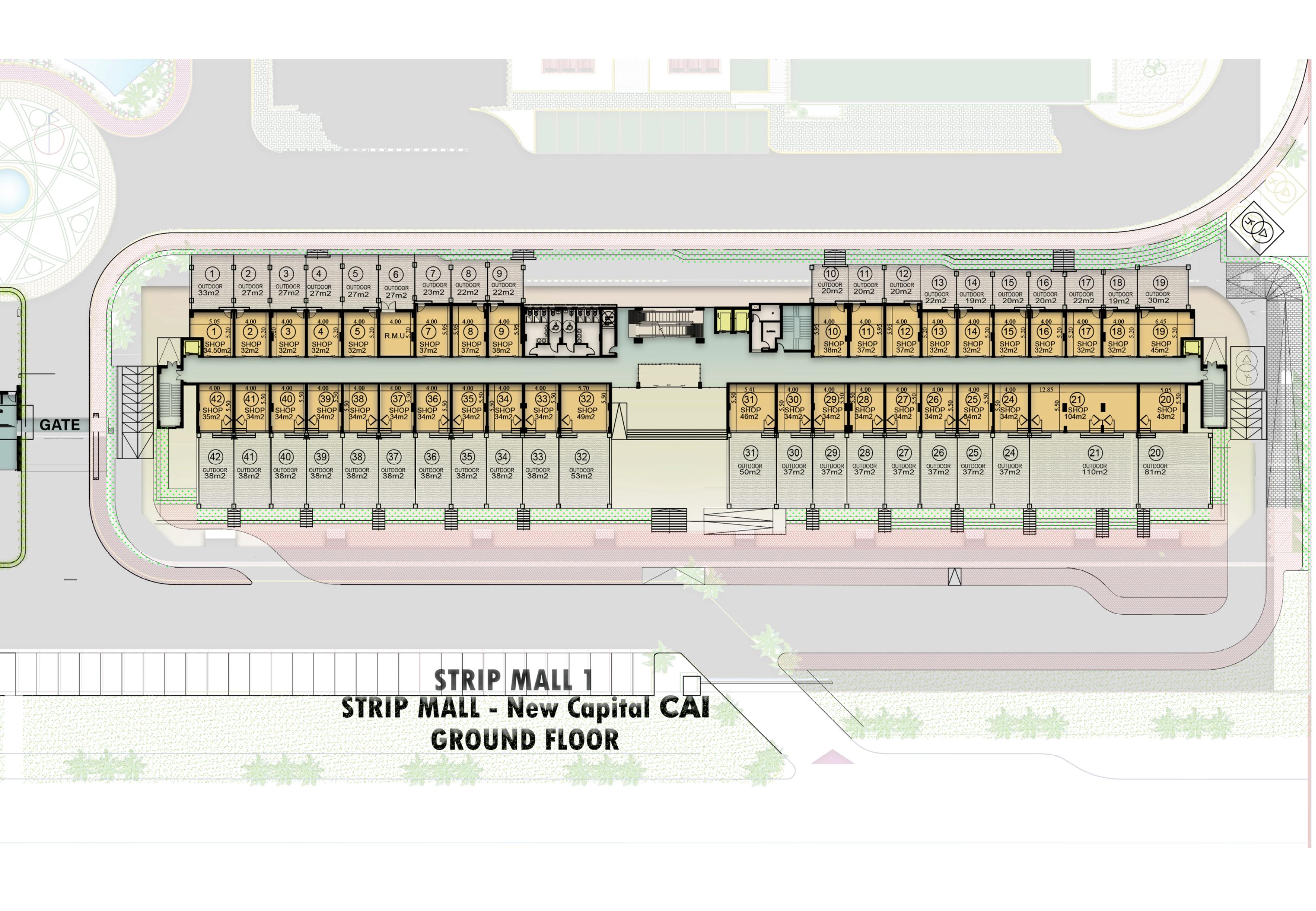 Floor plan for  at De joya 1 strip mall