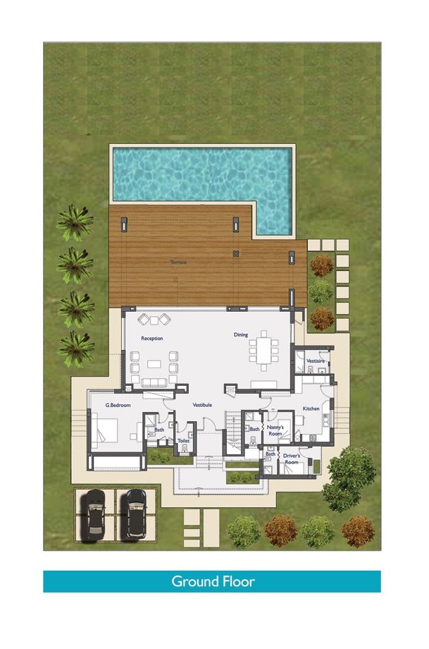Floor plan for villa at Hacienda Bay
