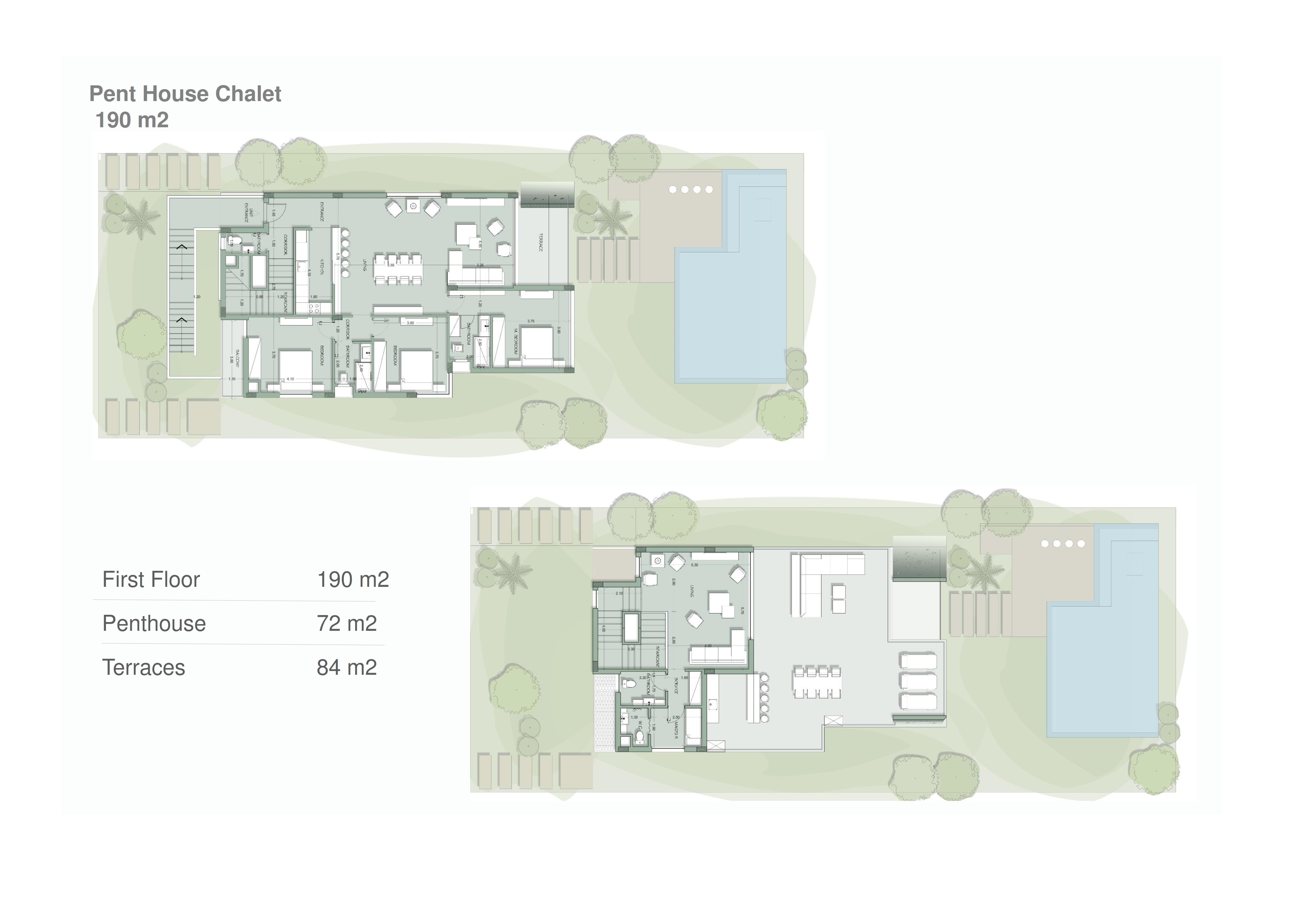 Floor plan for penthouse at Fouka Bay