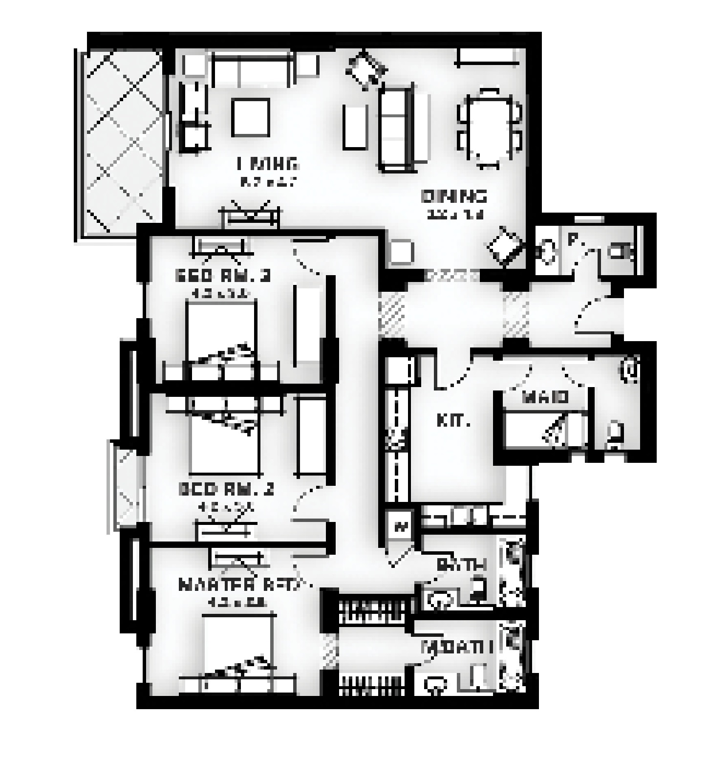 Floor plan for apartment at Mivida