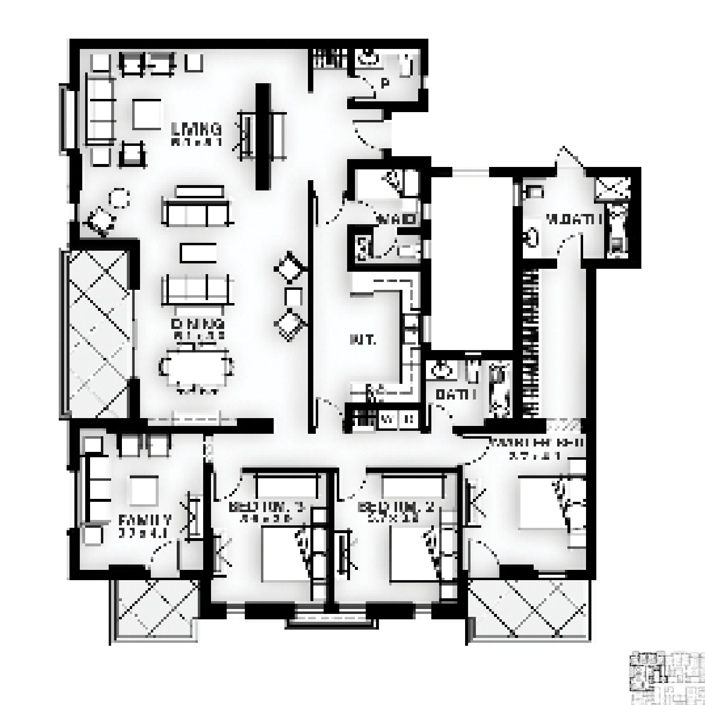 Floor plan for apartment at Mivida