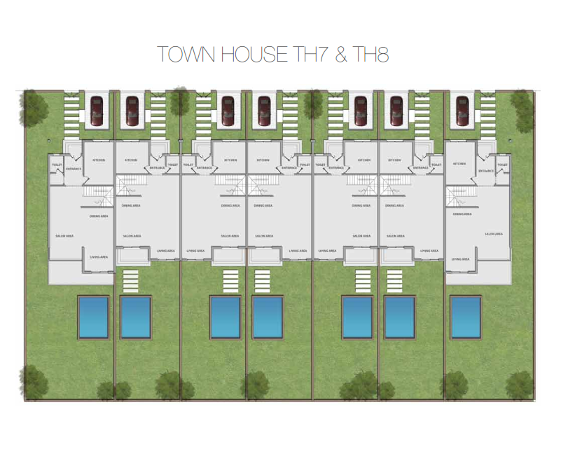 Floor plan for townhouse at Zayed Dunes