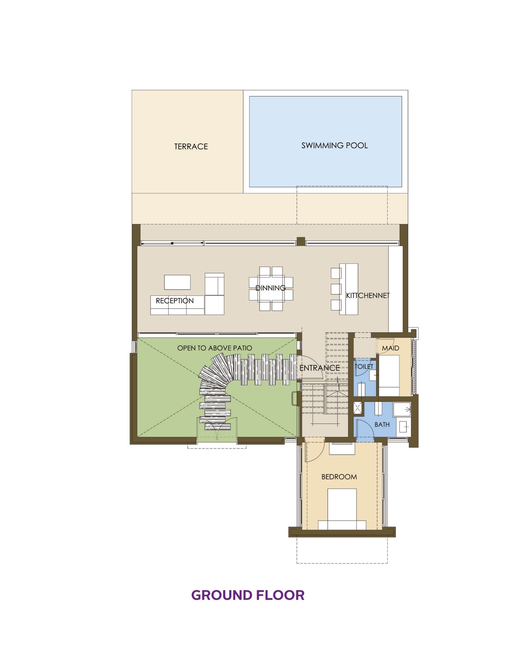 Floor plan for villa at Reef Town