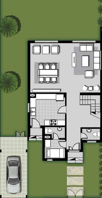Floor plan for townhouse at Etapa
