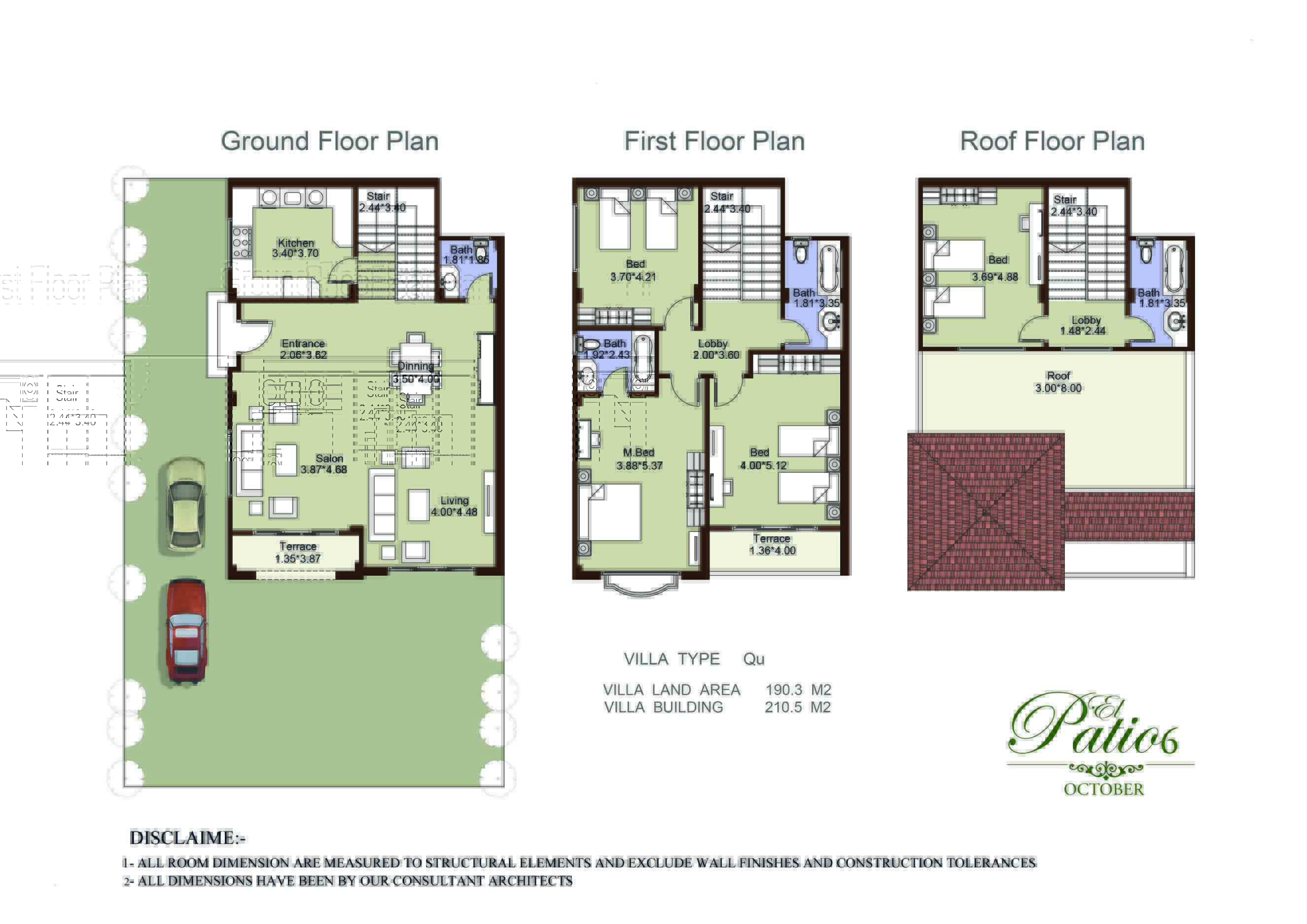 Floor plan for villa at El Patio 6 October