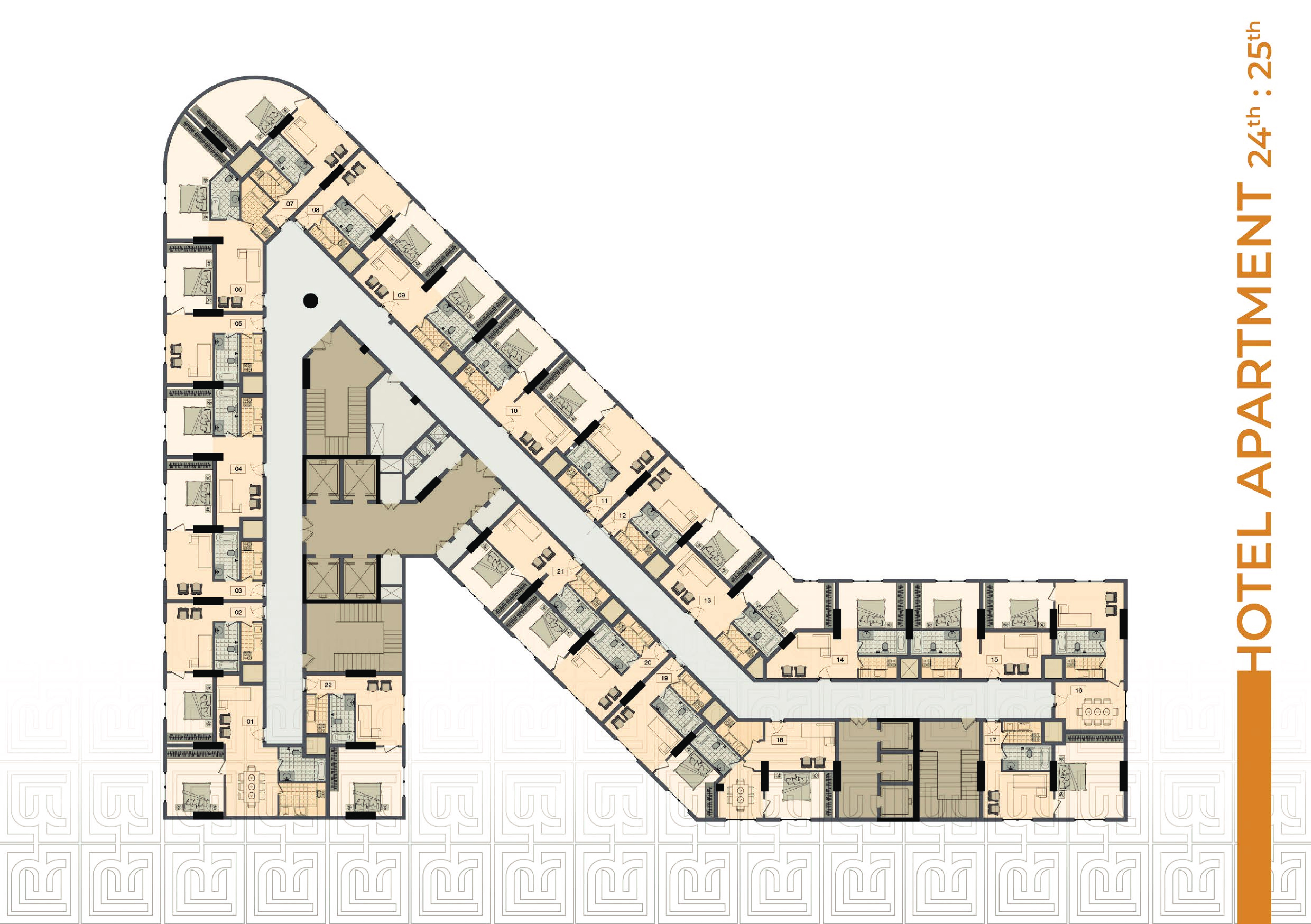 Floor plan for apartment at Moonreal Tower