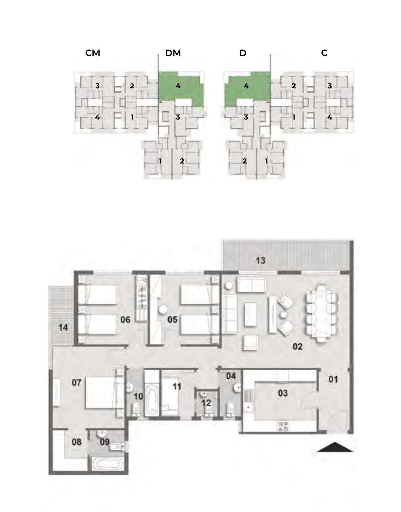 Floor plan for apartment at Il Bosco City