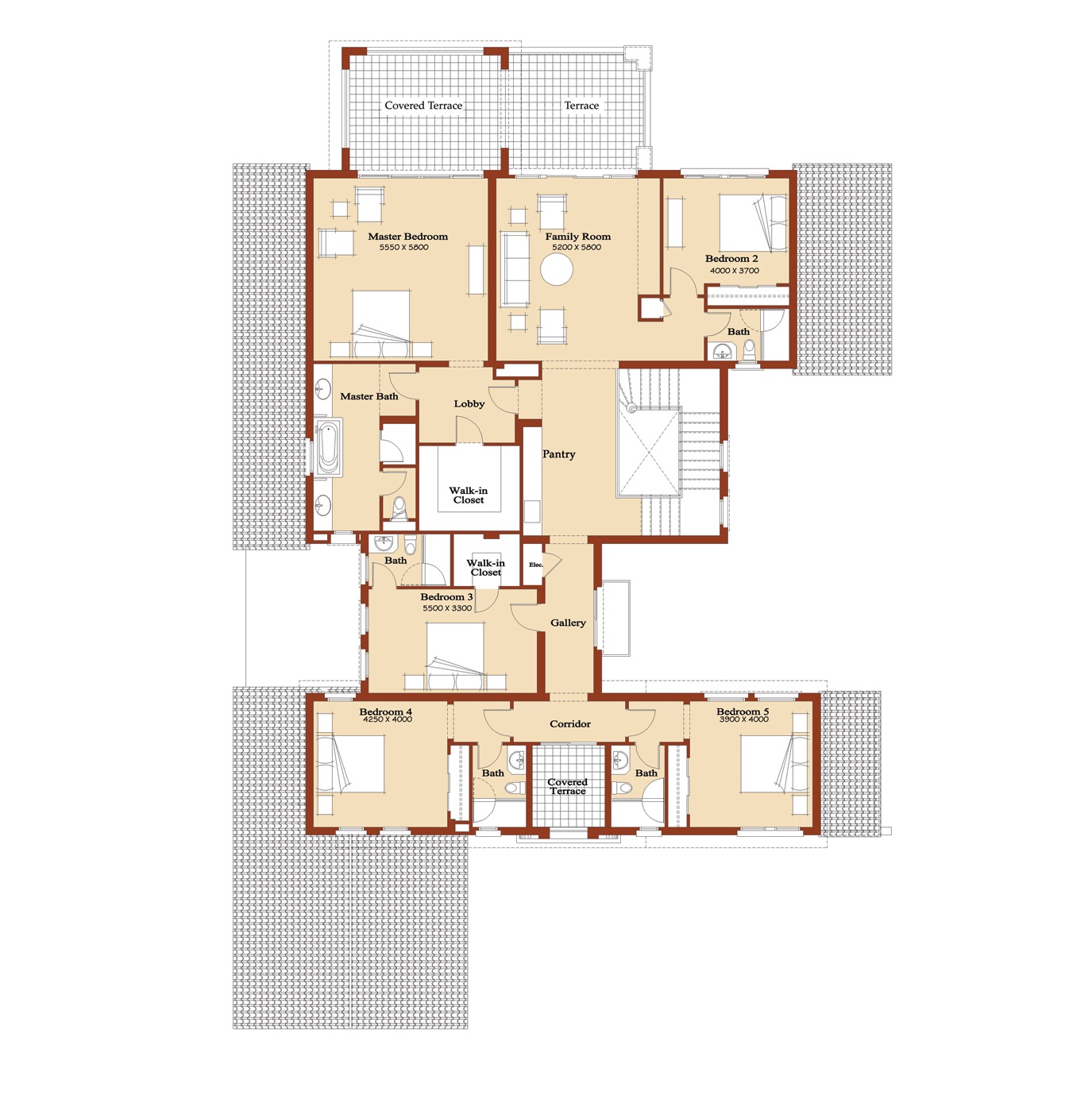 Floor plan for villa at Marassi