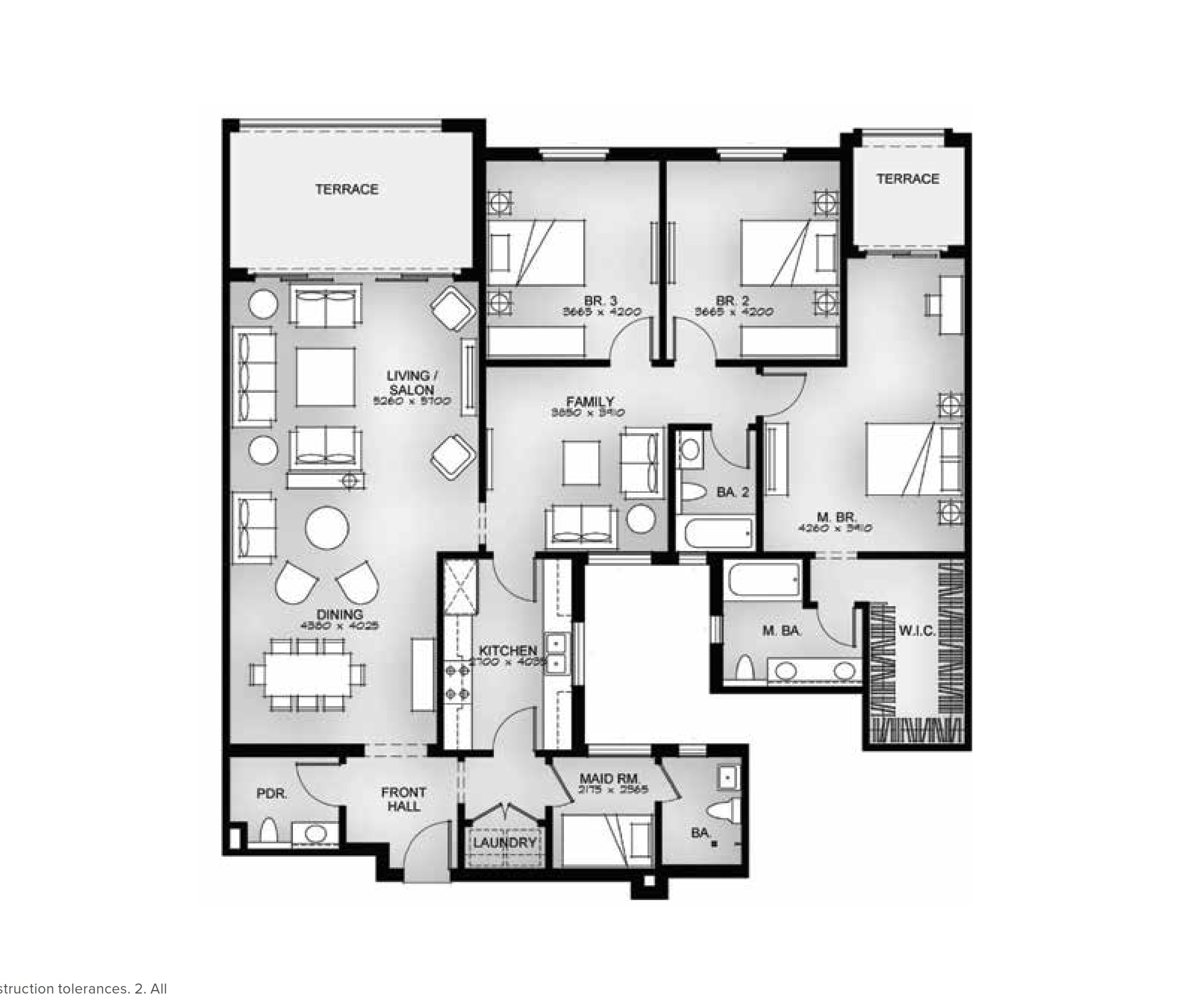 Floor plan for apartment at Mivida