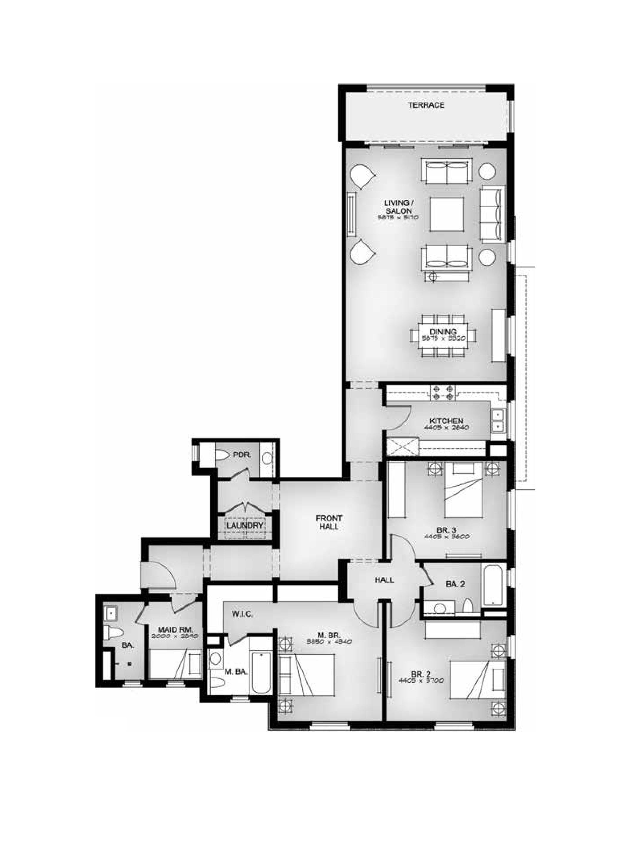 Floor plan for apartment at Mivida