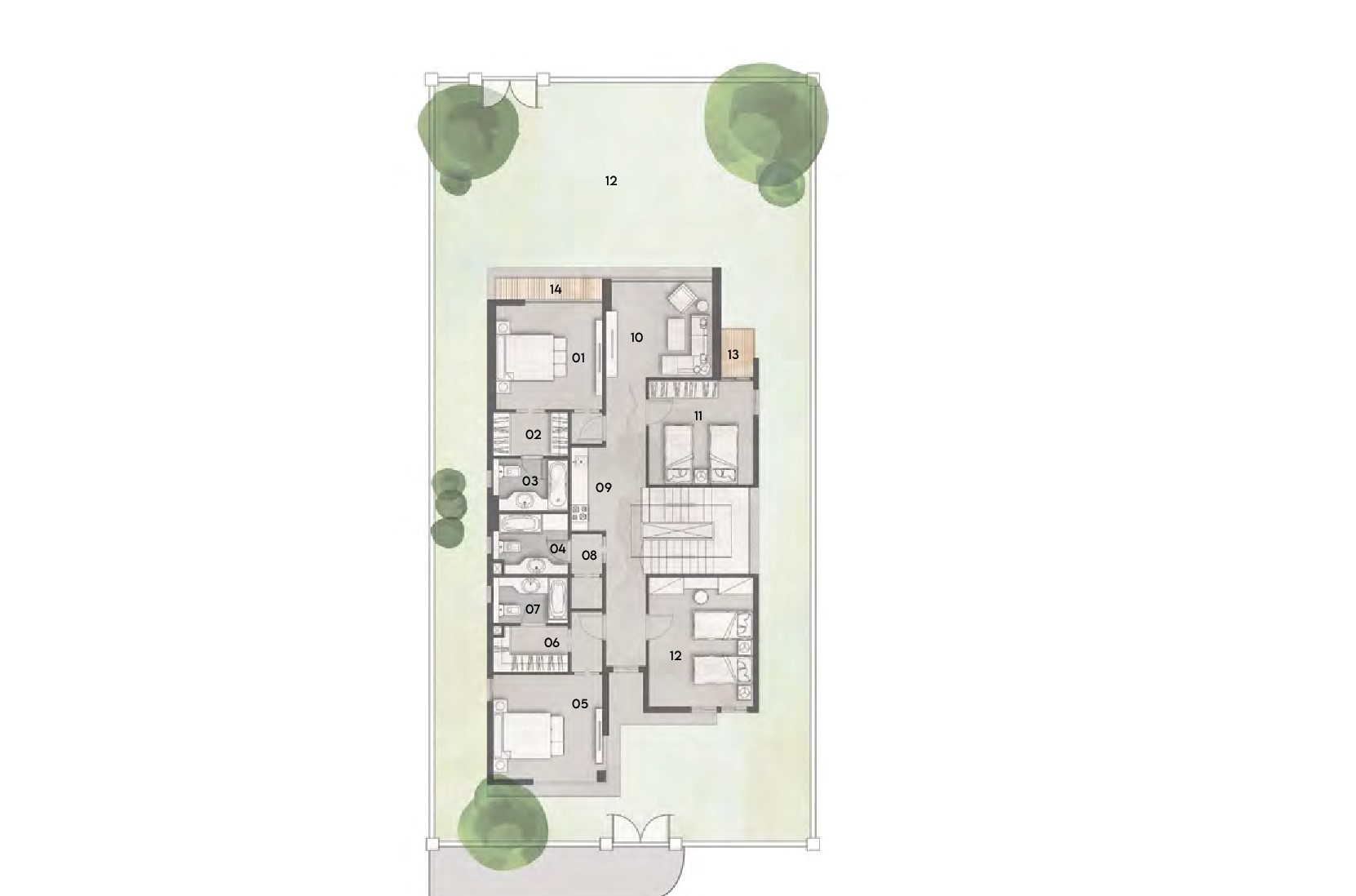 Floor plan for villa at Il Bosco City