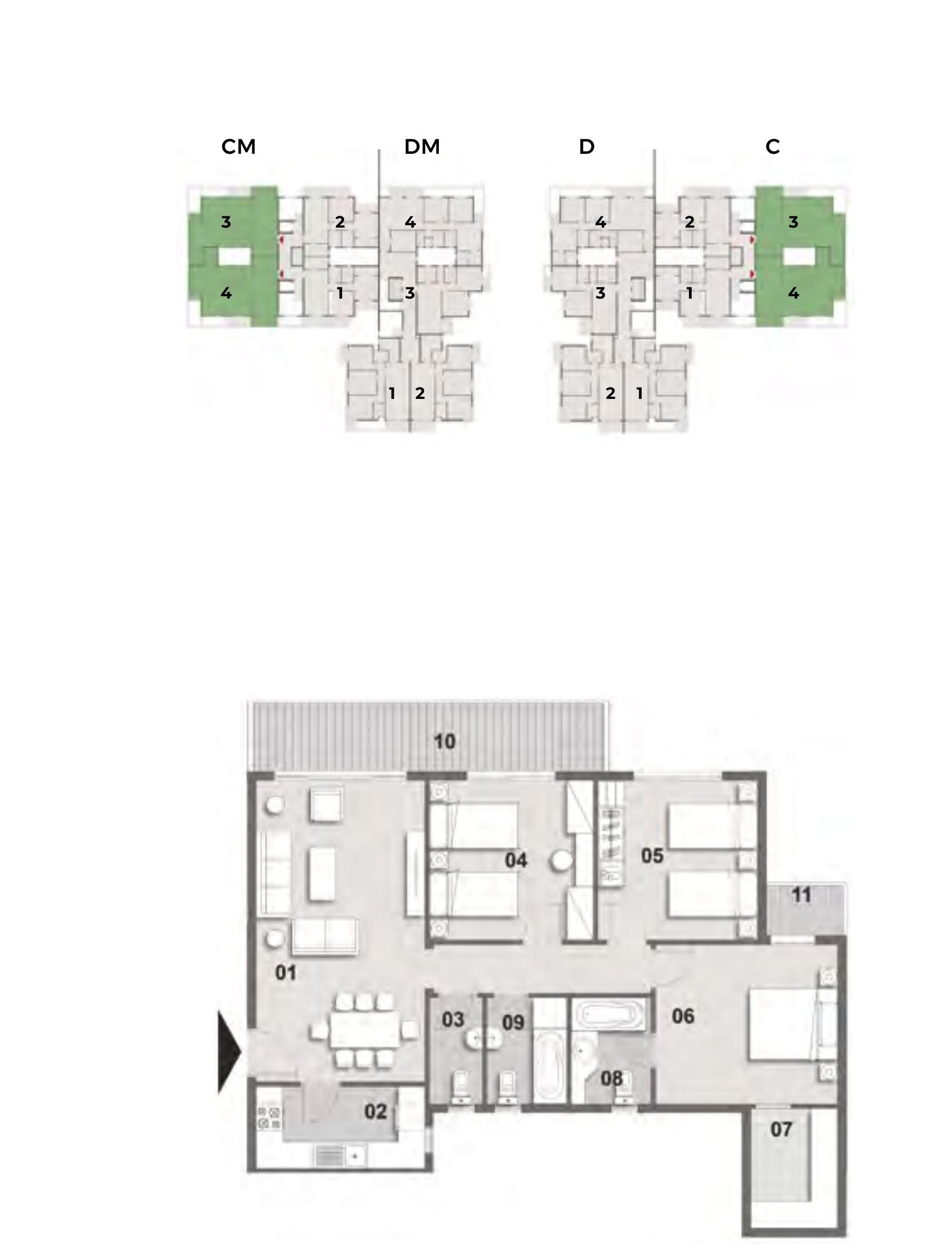Floor plan for apartment at Il Bosco City