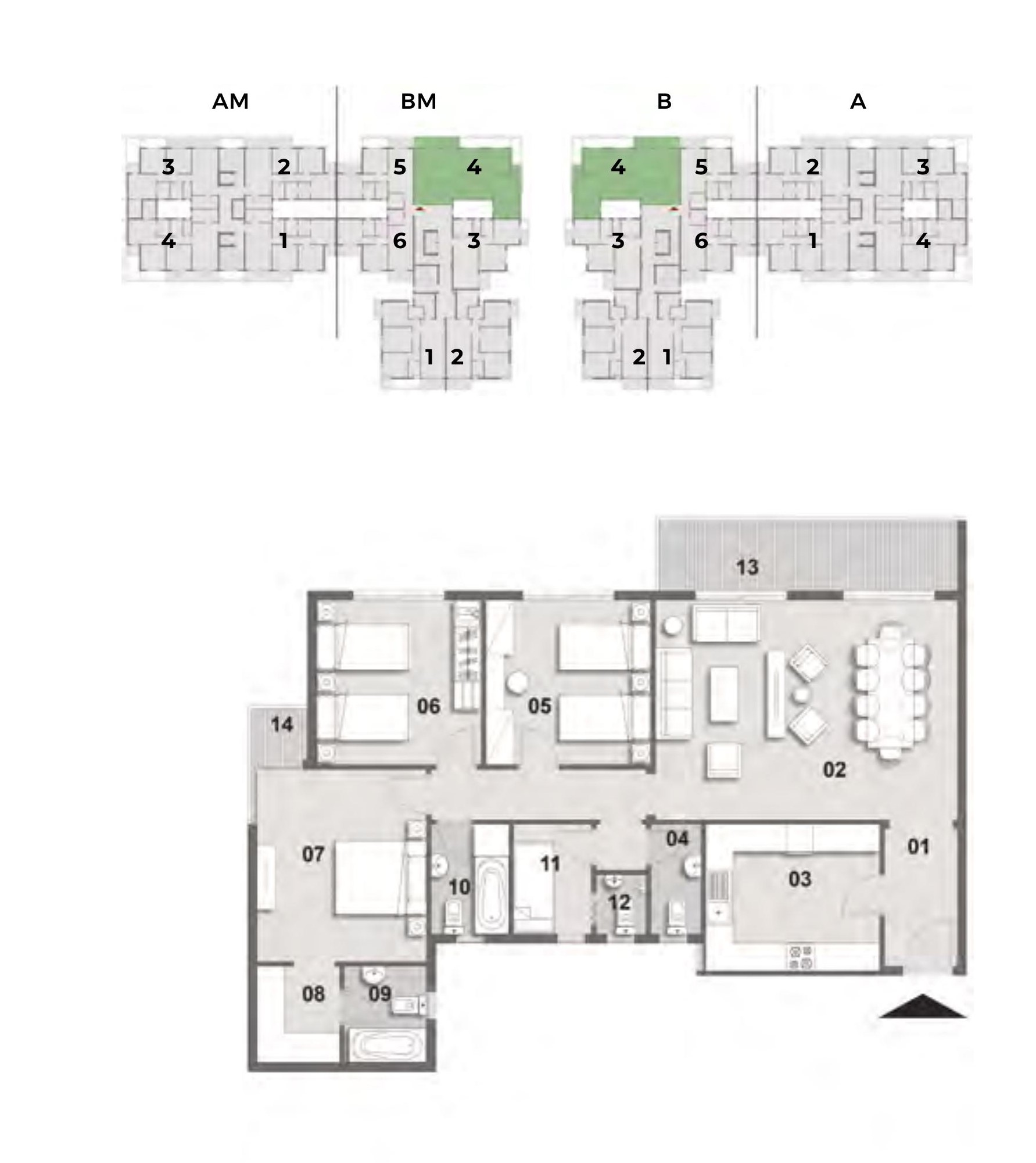 Floor plan for apartment at Il Bosco City