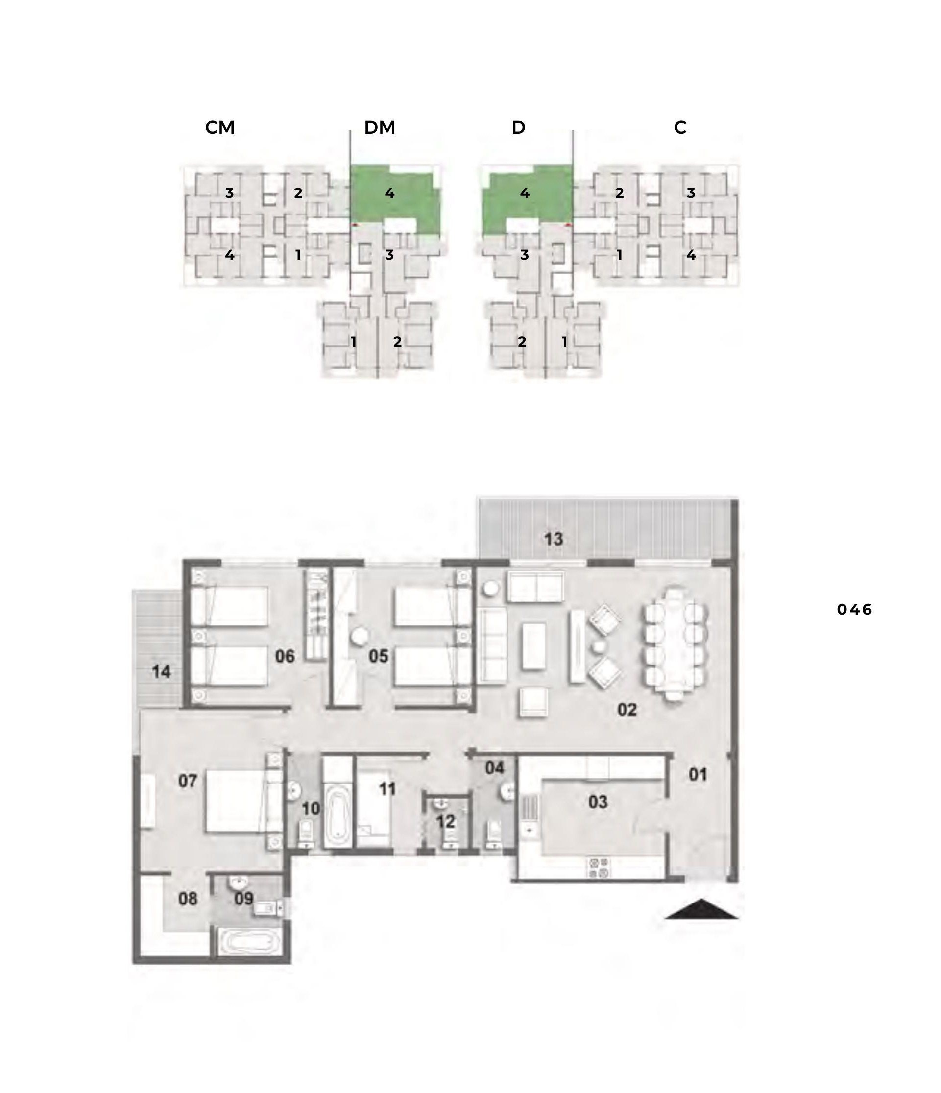 Floor plan for apartment at Il Bosco City