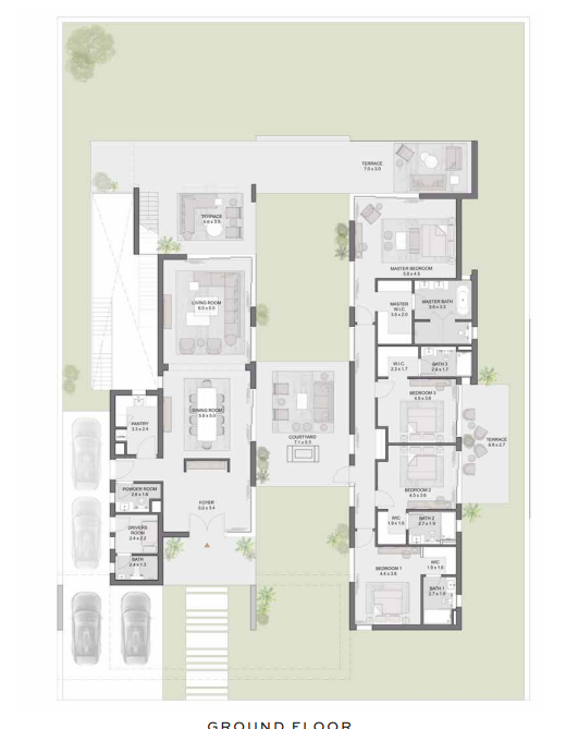 Floor plan for villa at Soul