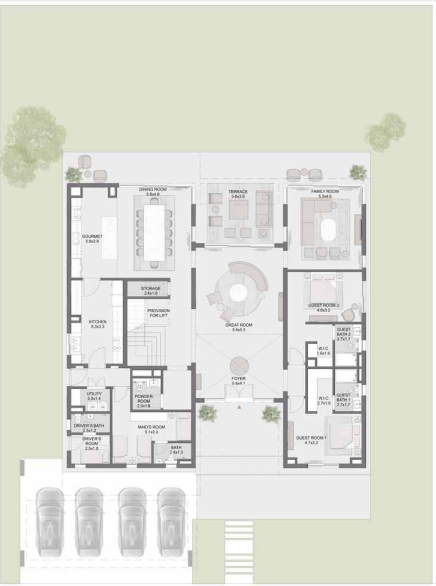 Floor plan for villa at Soul