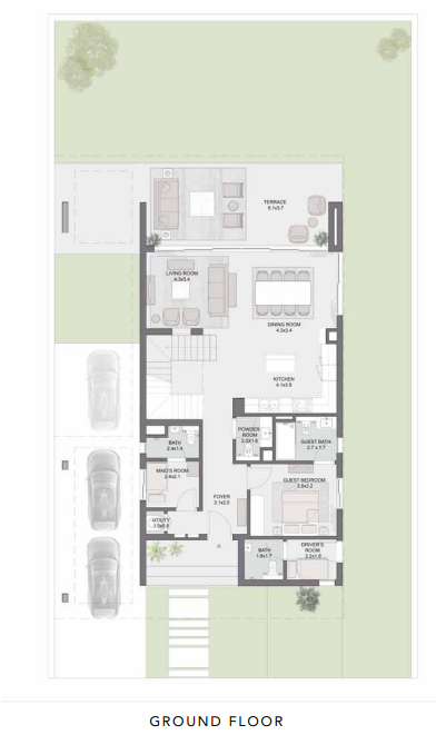Floor plan for villa at Soul