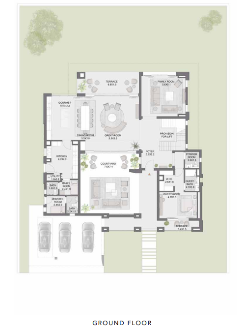 Floor plan for villa at Soul