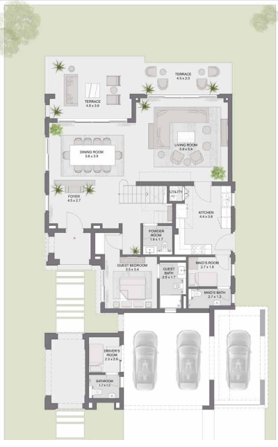 Floor plan for villa at Soul