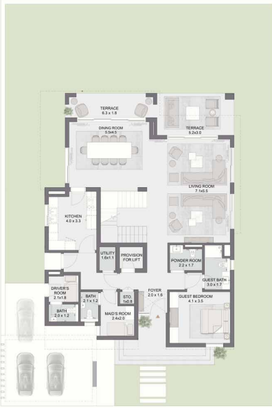 Floor plan for villa at Soul