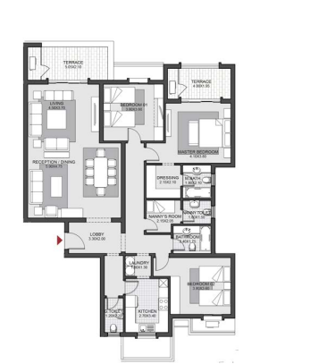 Floor plan for apartment at October Plaza