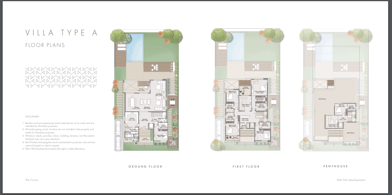 Floor plan for villa at The Crown