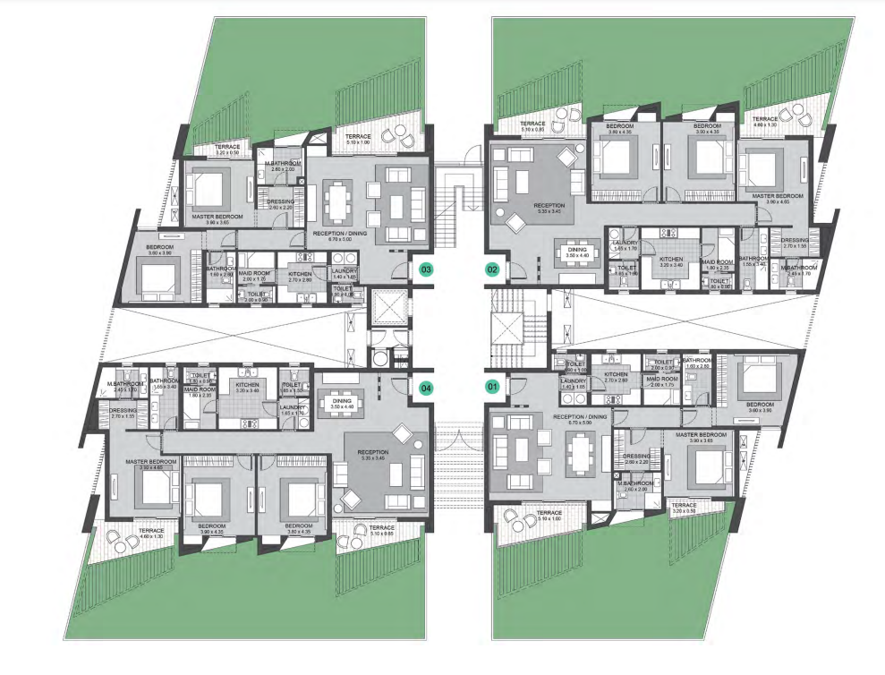 Floor plan for apartment at Six West