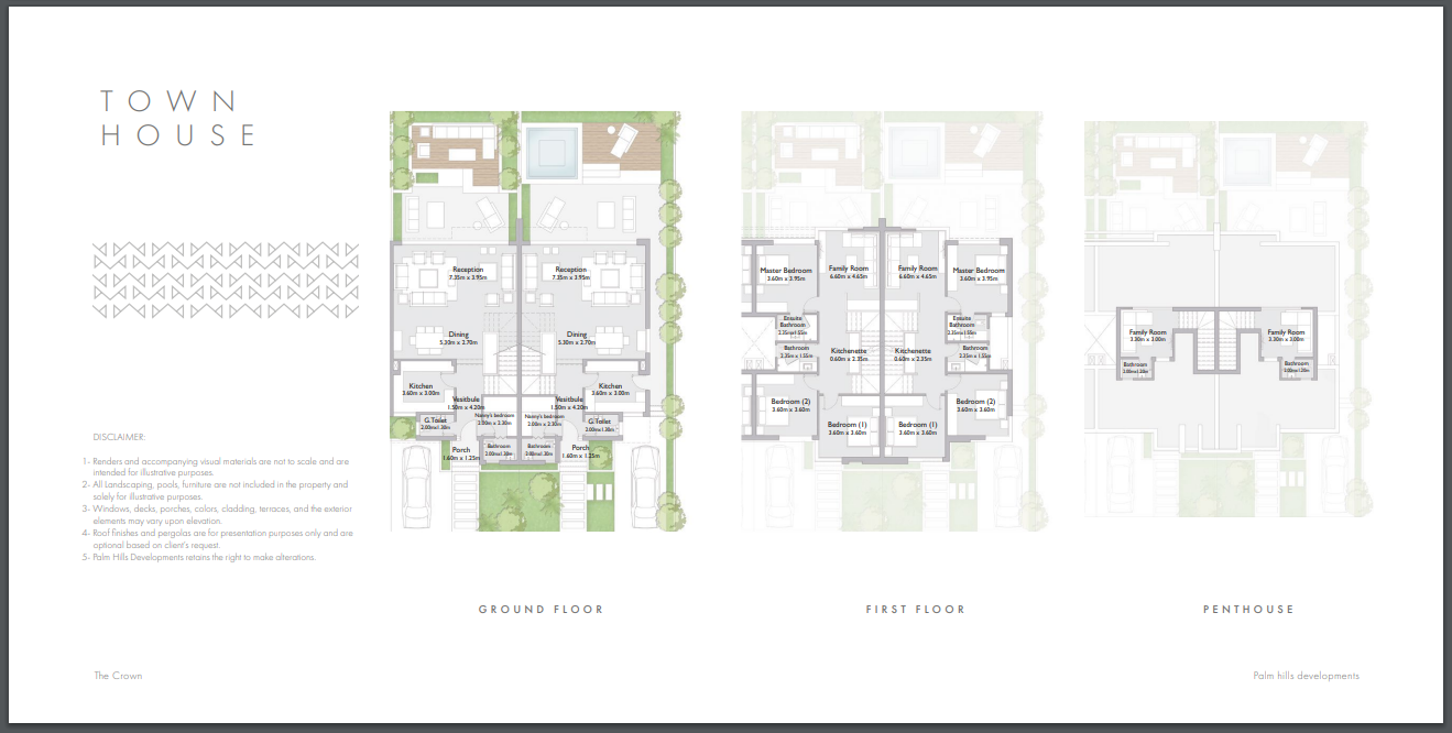Floor plan for townhouse at The Crown